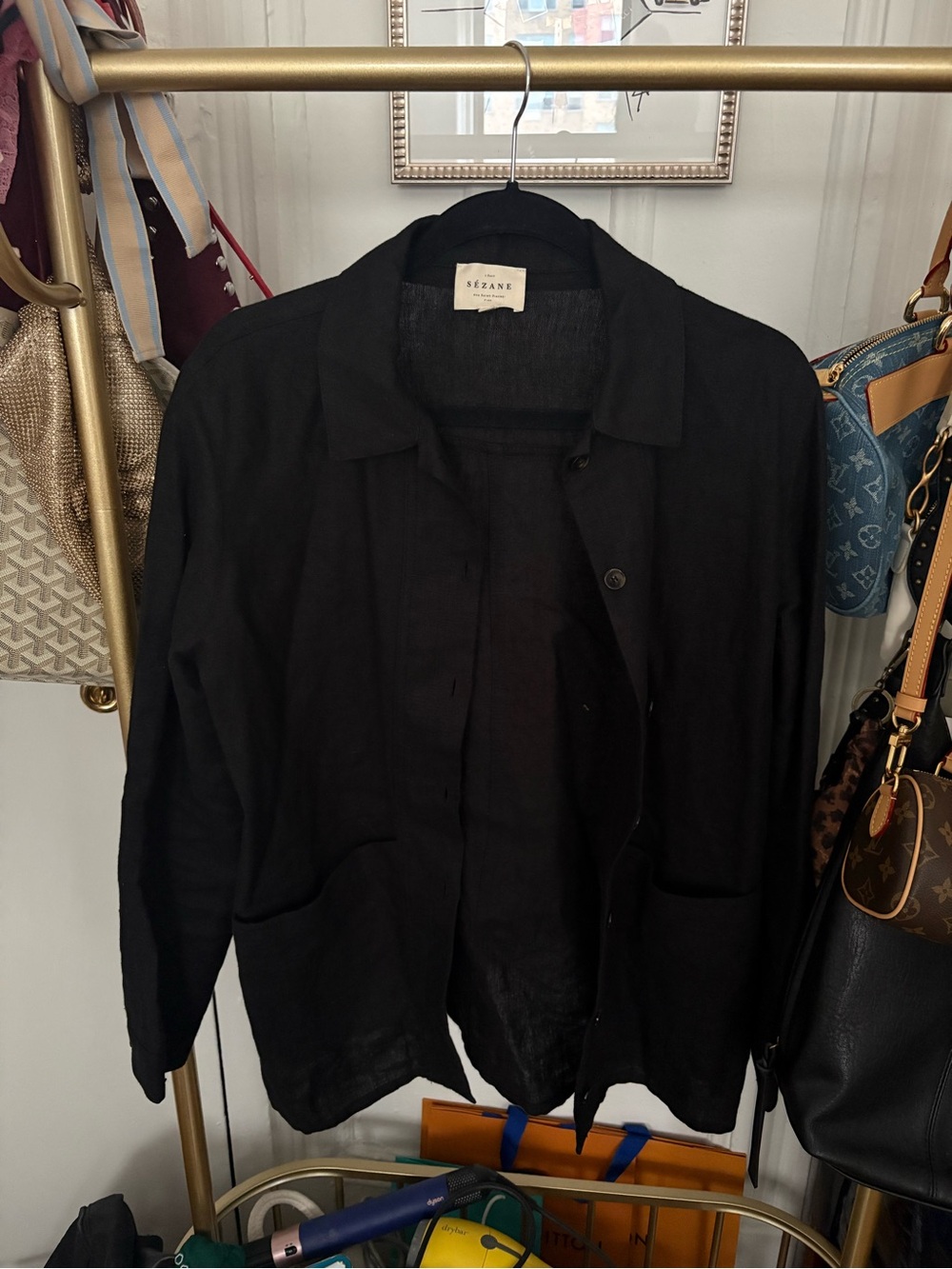 Sezane Linen Button Down Top